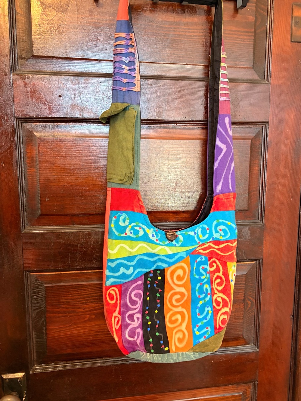 Colorful Patchwork Shoulder Bag in Multicolor
